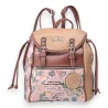 Mochila Sweet & Candy selva tropical rosa y camel