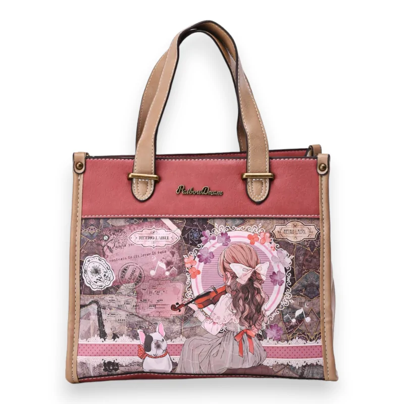 Bolso de mano Sweet & Candy Violín Rosa