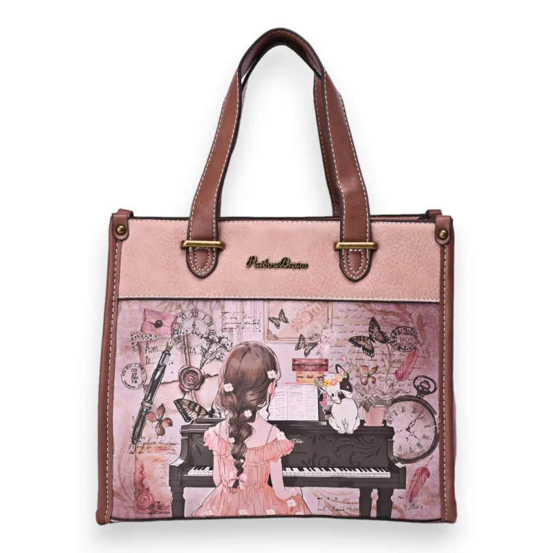 Bolso de mano Sweet & Candy Piano Rosa