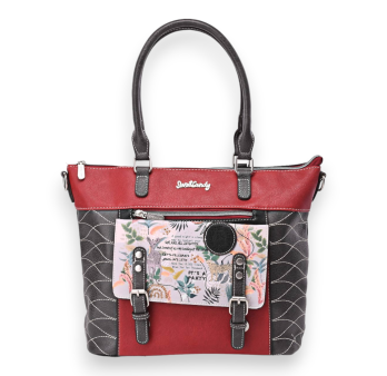Sweet & Candy Handbag with Red and Black Straps Pocket