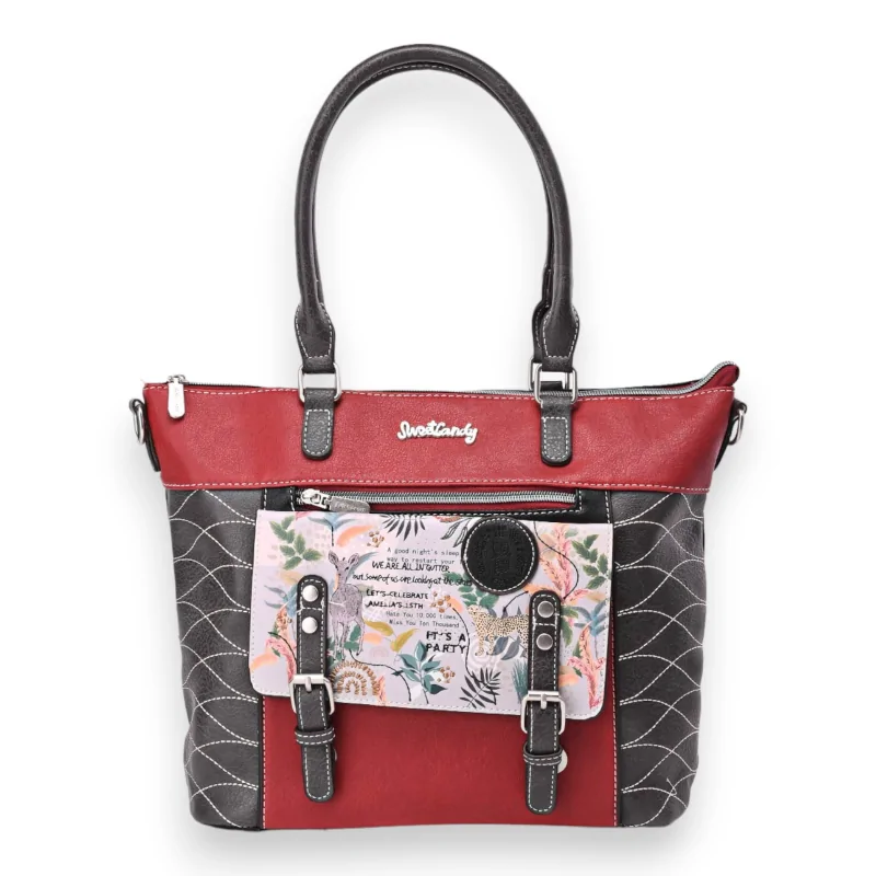 Borsa a mano Sweet & Candy Tropical Rosso e Nero