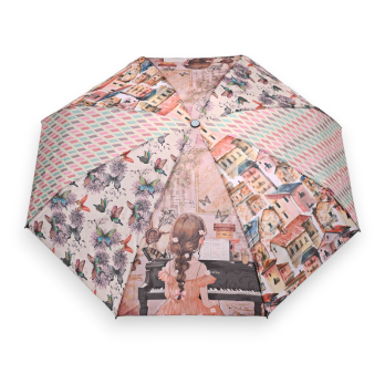 Süßer & Candy Regenschirm kleines Mädchen am Klavier