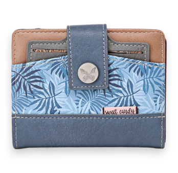 Blue Tropical Forest Sweet & Candy Wallet and Coin Purse