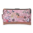 Portefeuille Sweet & Candy jardin papillons rose et noir