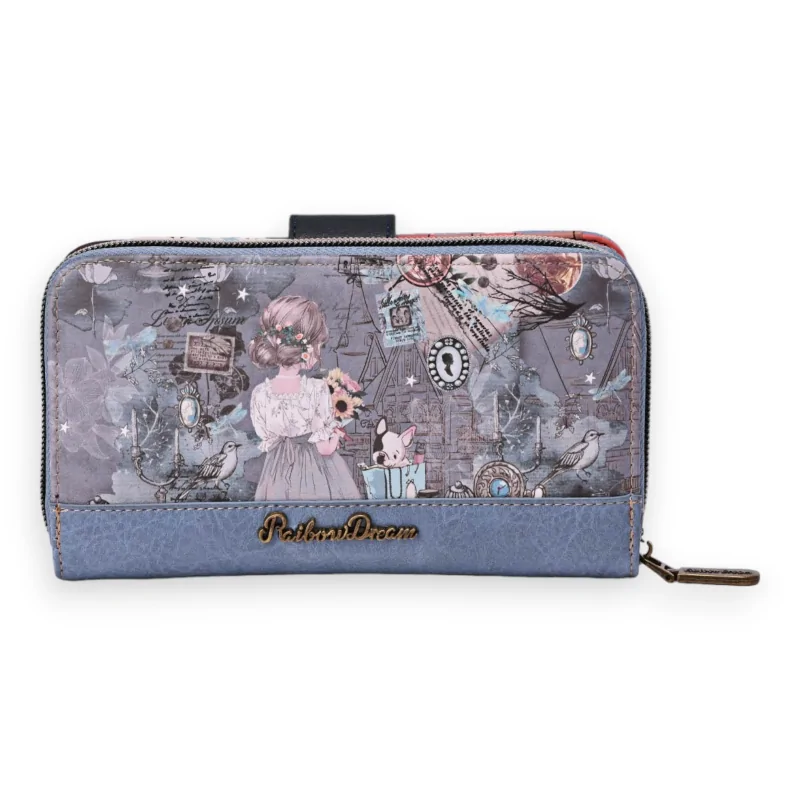 Portefeuille Sweet & Candy petite fille en ballade bleu