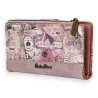 Portefeuille rose fantaisie Sweet & Candy motif voyage Tour Eiffel et silhouette féminine