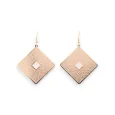 Trendy lightweight gold diamond-shaped earrings