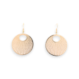 Round Gold Lace Metal Earring
