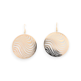 Golden Wave Round Earring Metal Lace