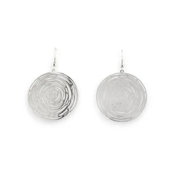 Silver spiral earrings