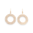 Golden Greek pattern circular earrings