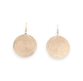 Golden Spiral Dangle Earrings