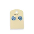 Blue metal earrings by Ikita