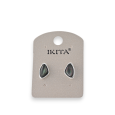 Boucles d'oreilles métal argenté nacre marque Ikita
