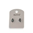 Silver metal and mother-of-pearl earrings by Ikita