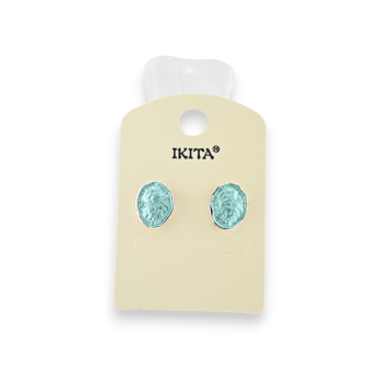 Silver-plated metal turquoise earrings brand Ikita