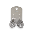 Boucles d'oreilles métal gris design marque Ikita