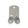 Gray metal earrings with designer style by Ikita brand