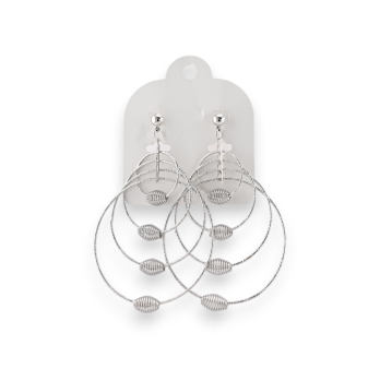 Original design silver-plated metal earrings from Ikita