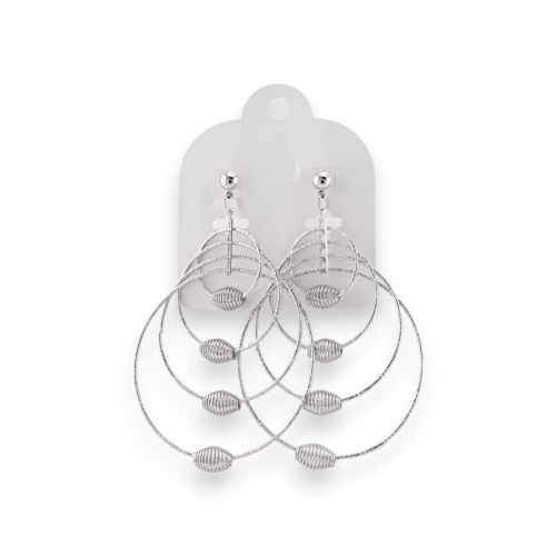 Ohrringe aus Silbermetall mit originellem Design von Ikita
