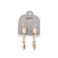 Silver metal seashell earrings by Ikita brand