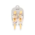 Bohemian chic clip-on earrings in gold-tone metal by Ikita brand