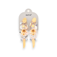 Clip-on earrings in bohemian chic style golden metal brand Ikita