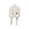 Silver and gold plated drop earrings boho chic brand Ikita