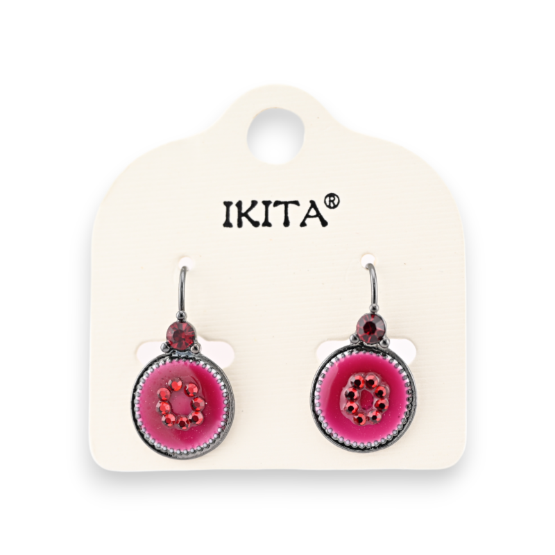 Ohrringe Medaillon Anhänger in Granat von der Marke Ikita