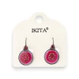 Garnet Medallion Earrings by Ikita