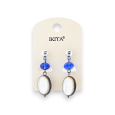 Ikita silver earrings with blue pearls