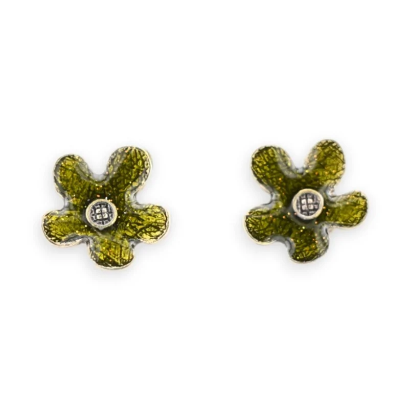 Pendientes flor caqui vintage