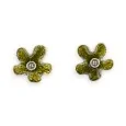 Pendientes flor caqui vintage