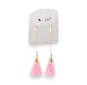 Ikita bohemian pink tassel earrings