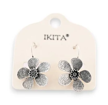 Antique silver flower earrings by Ikita