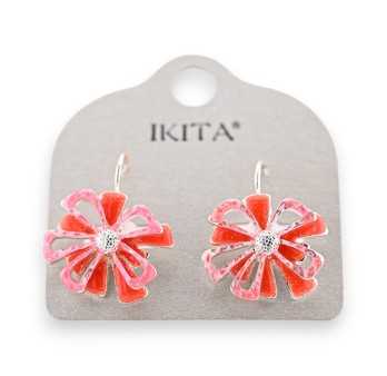 Orange flower earrings from Ikita