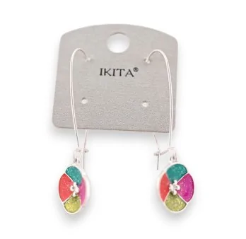 Multicolored flower earrings by Ikita