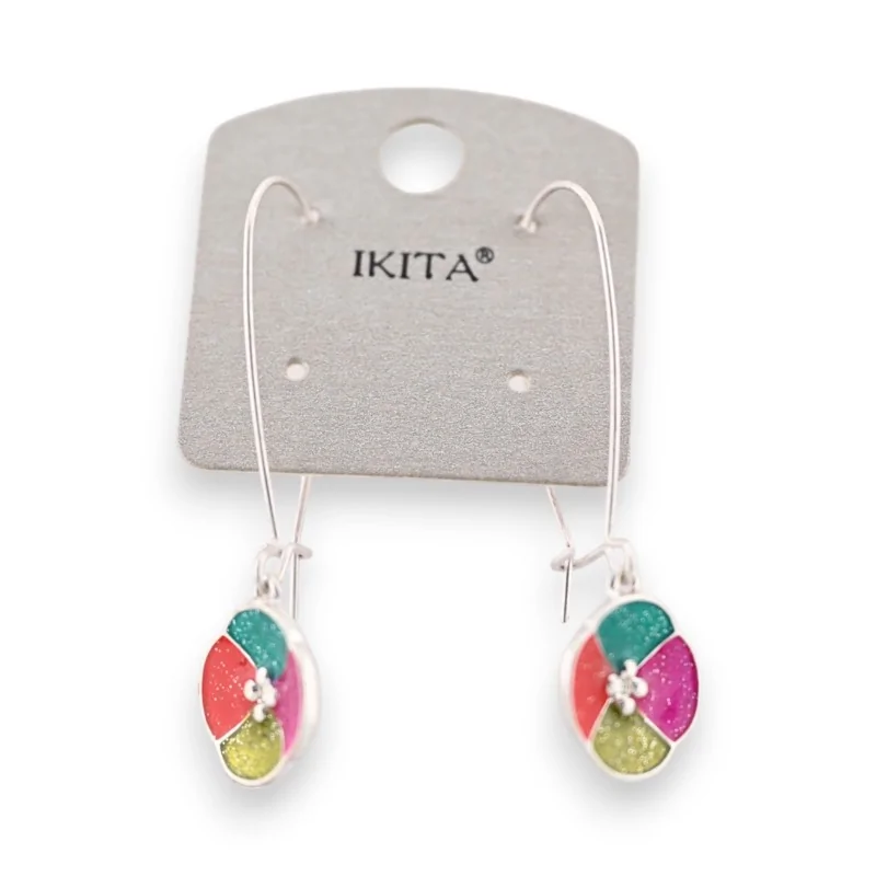 Pendientes flor multicolor de Ikita