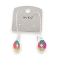 Multicolored flower earrings by Ikita