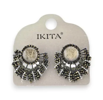 Ikita silver-plated metal earrings