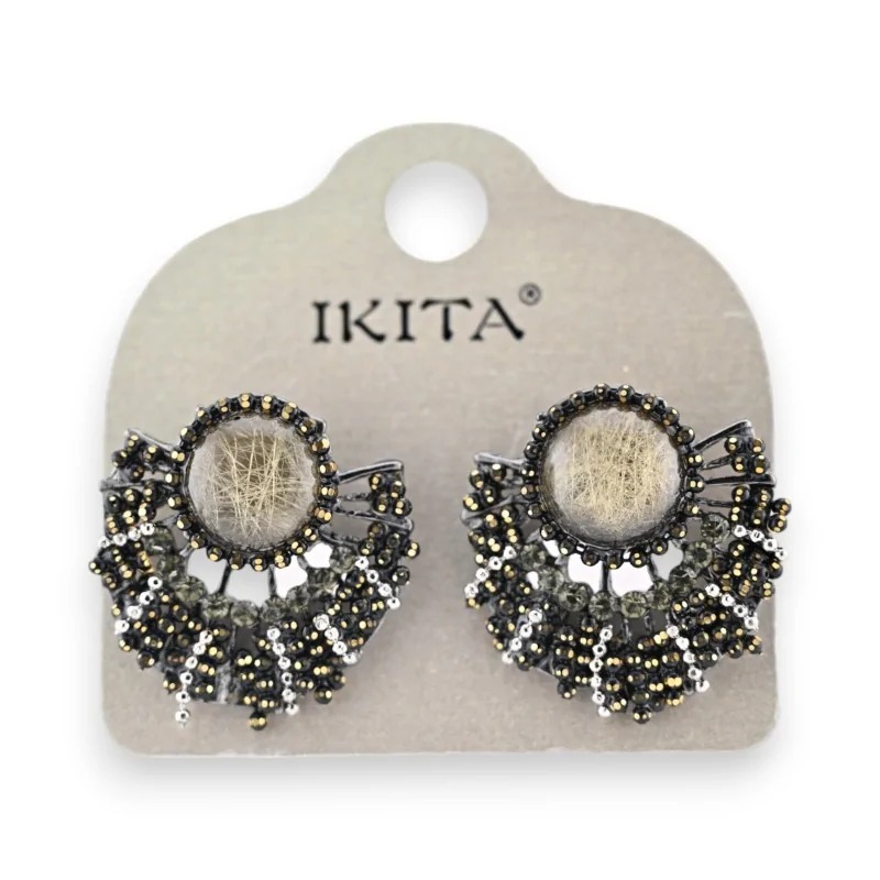 Ikita silver-plated metal earrings