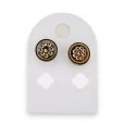 Pendientes vintage dorados y marrones