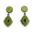 Khaki dangling earrings