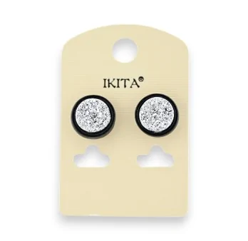 Silver Sparkle Earrings by Ikita