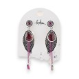 Bohemian Silver Garnet Earrings