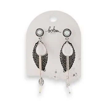 Silver dangling earrings by Bohm