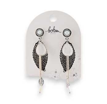 Silver dangling earrings from Bohm