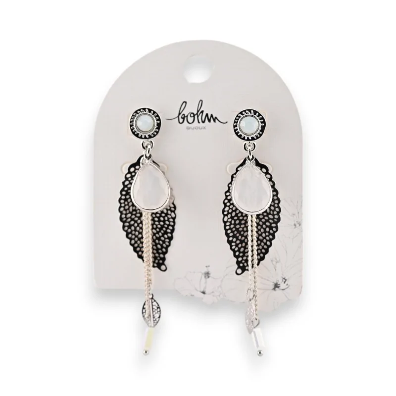 Silver dangling earrings by Bohm