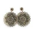 Vintage antique gold khaki earrings