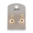 Golden ball earrings by Ikita